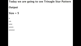 Triangle Star Pattern Program in Java Code Available