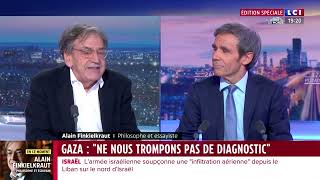 Alain Finkielkraut s'exprime sur la guerre Israël - Hamas