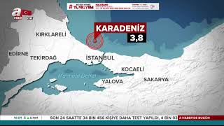 İstanbul'da Karadeniz açıklarında 3.8'lik deprem!