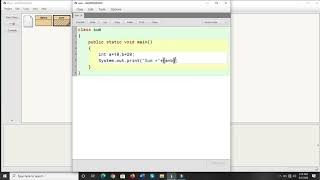 1. Adding numbers using integer datatype-Static and Dynamic variable in Java programming