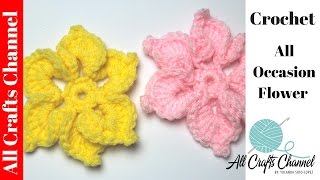 Learn to crochet all occasion flower - Flor a Crochet - Yolanda Soto Lopez