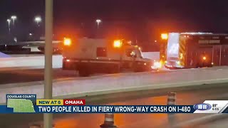 2 dead, 4 taken to hospital after crash on Interstate 480 in Omaha
