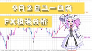 【９月２日】年間10000pips以上稼いだ手法でユーロ円4時間足チャート分析【FX】【四国めたん】