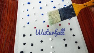Easy Waterfall Landscape Painting tutorial for beginners |Step by step Waterfall landscape Painting