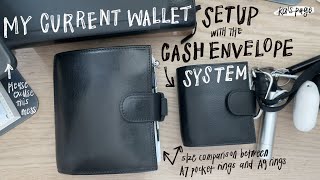 My current cash envelope wallet setup | Moterm A9 rings | On a Baggu Lanyard