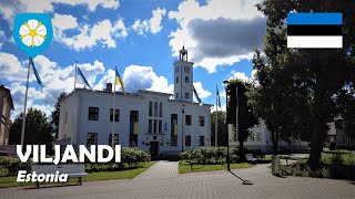 Viljandi, Estonia. A walk in the Old Town. 4K