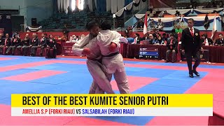 Best of the Best KUMITE Senior Putri | Amellia S P VS Salsabilah