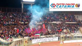 CATANIA - SICULA LEONZIO: tifo rossoazzurro sugli spalti