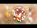 Salade melon, feta et jambon cru