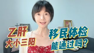 乙肝大小三阳，能通过移民体检吗？