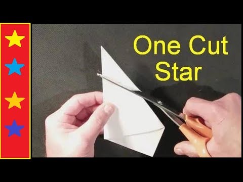 Make a perfect star with ONE cut! Make a perfect star with ONE cut!