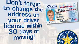 Texas Driver License Office - Address Change Requirement