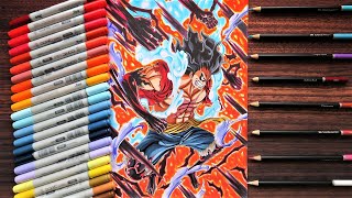 Drawing Luffy Gear 4 Snake Man - One Piece