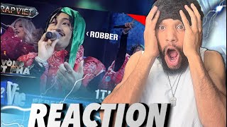 1TINHYEU - Robber rủ YoungPuppy kể câu chuyện tình yêu cực cuốn | Rap Việt  [Performance]REACTION