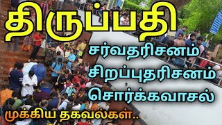 திருப்பதி.. சர்வதரிசனம், சிறப்புதரிசனம், சொர்க்கவாசல்.. முக்கிய தகவல்கள்.