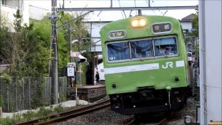 【奈良線】103系ウグイス色　伏見駅発車