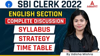 SBI Clerk English Complete Preparation | Syllabus, Strategy and Time Table by Udisha Mishra