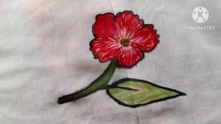 Hibiscus Flower | Simple Easy Kolam Flower | Acrylic Flower painting | #ytviral #yt #1million