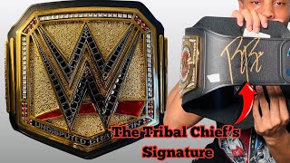 Unboxing AUTOGRAPHED Roman Reigns Undisputed WWE Championship