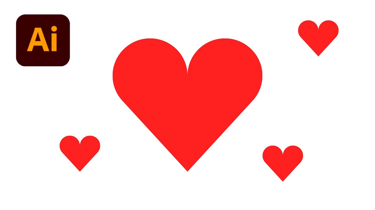 How To Create A Heart In Adobe Illustrator Youtube