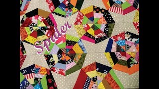 Patchwork, técnica Spider usando foundation