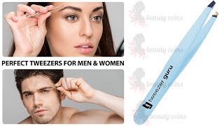 How To Tweeze \u0026 Shape Your Eyebrows | Hair Removal Tweezer | Beauty Coins