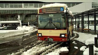 【長電バス】急行戸狩温泉スキー場線　飯山駅千曲川口発車