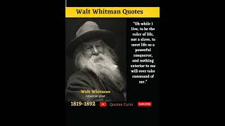 5 Walt Whitman Quotes That Will Make You Smile By Being So True #shorts #quotescurio