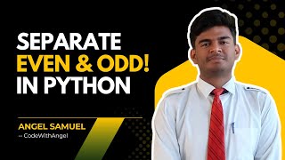 ✅ Separate Even & Odd Numbers from List in Python 🐍 | Beginner-Friendly Logic 🔢💡#pythonprogram