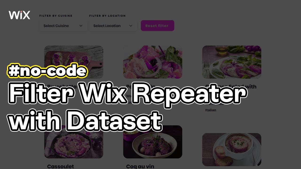 Filter Wix Repeater With Dropdown Connected To Dataset | Beginner ...