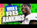 🔥 NEW Top 36 RB RANKINGS for Week 6 Fantasy Football 🚀 | Fantasy Football Rankings