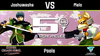 Joshuwasha (Marth) vs Melo (Fox) - Melee Pools -  Five Iron Melee 24