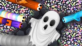 Brand NEW GHOST Skin - Slither.io Brand New Skin Gameplay - Massive 4 Snake Traps As Top Player!