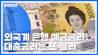 외국계 은행부터 예금금리 인하...대출금리는 또 올라 / YTN