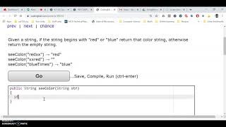 Solution to seeColor CodingBat problem