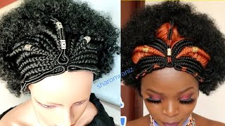 Ethiopian Braided Afro Wig  Habesha Hairstyle All black Braided