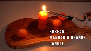 🍊귤을🍊 태워보세요 향기가납니다.  ( Mandarin Orange Candle Making )