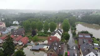 Flutkatastrophe im Wurmtal im Stadtteil Frelenberg. (Kreis-Heinsberg)