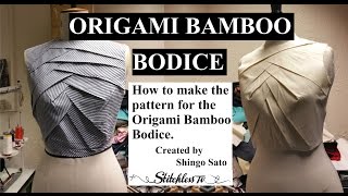 Origami bamboo bodice tutorial TR cutting