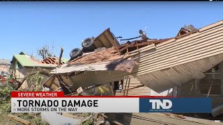Tornado damage: More storms on the way
