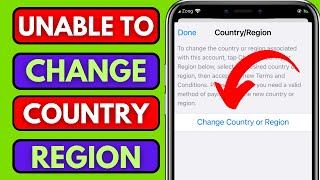 How To Fix Unable To Change App Store Country Region|How To Fix App Store Country Cannot Be Changed