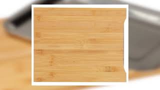 Natural Bamboo Cutting Board With Removable Stainless Steel Tray shop at sure2shop247.com