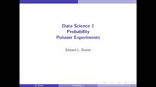 Data Science 1 - Probability 20 - Poisson Distribution
