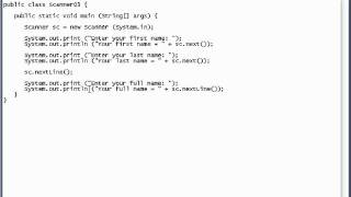 Java Lesson 18 - Scanner Class 02 - Example Programs