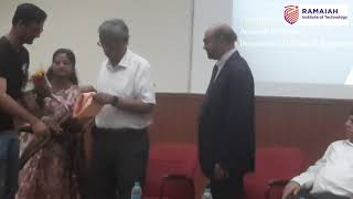 Felicitating Dr Manohar V Badiger and Dr Prasanta K Panda at Dept of Chemical Engg, MSRIT