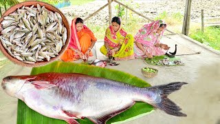 7kg ওজনের পাঙ্গাস মাছ কাটলাম রান্না হলো তেলঝাল আর মৌরলা মাছের টক || fish curry recipe