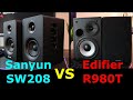 Sanyun SW208 vs Edifier R980T  Sound test & feature comparison