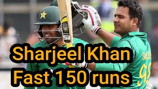 Sharjeel Khan Fast 150 runs in odi | Sharjeen khan Bating highlights | Cricket Janoon CJ|