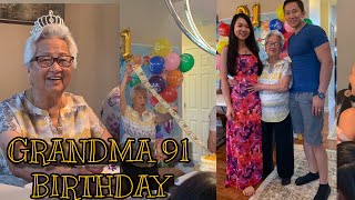 GRANDMA 91 BIRTHDAY| SURPRISE MONEY CAKE 🎂| EP087