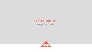 USP-NF Online Navigation Tutorial